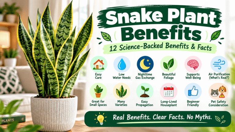 Snake plant benefits for home with science-backed facts