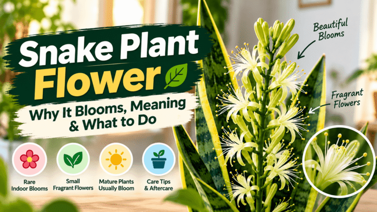 Snake plant flower blooming on a