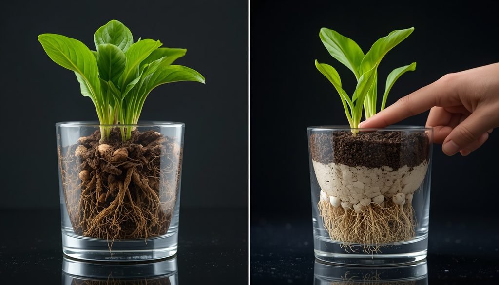 How Often to Water Snake Plant: A Simple Soil Test Guide 2026 4 How Often to Water Snake Plant
Comparison of mushy brown snake plant roots (overwatering) vs firm white roots (healthy)