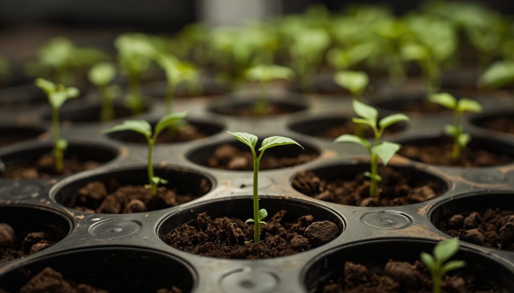 Can You Grow Tomatoes From Tomato? Yes, Here Is How (2026) 4 Grow Tomatoes From Tomato
Rows of young tomato seedlings with seed leaves in a seed starting tray